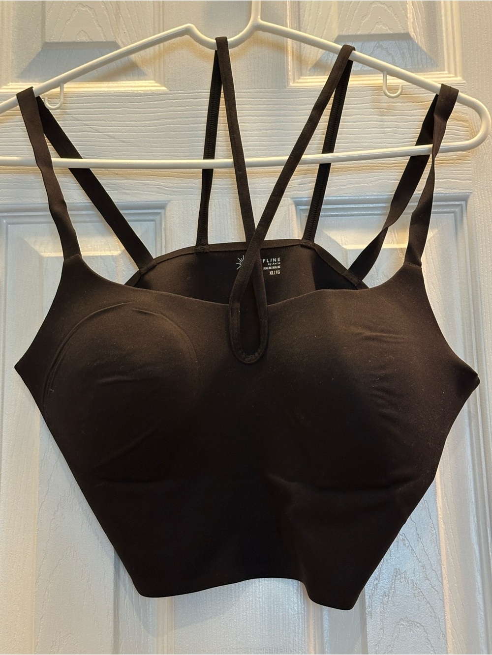 Aria Black Multi-Strap Seamless Sports Bralette